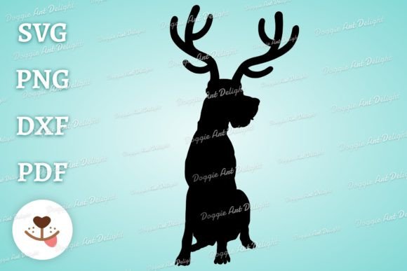 Download Great Dane Christmas Dog Reindeer Svg - Reindeer svg Collection
