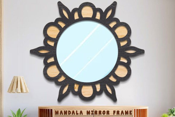 Download Laser Cut Mandala Mirror Frame Svg - Laser cut mandala Collection