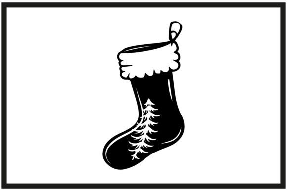 Download Christmas Stocking Silhouette Isolated - Silhouette Collection