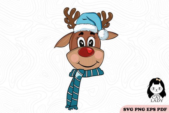 Download Cute Winter Reindeer SVG PNG EPS PDF - Reindeer svg Collection