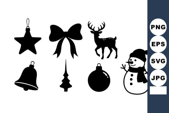 Download Christmas Holiday Decorations Silhouette - Silhouette Collection