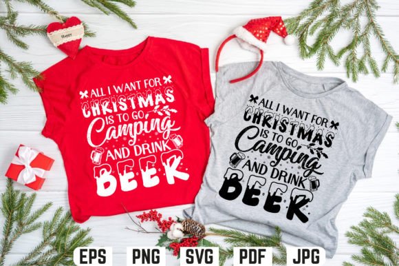 Download Drink Beer Christmas T-shirt Design - Premium Resources