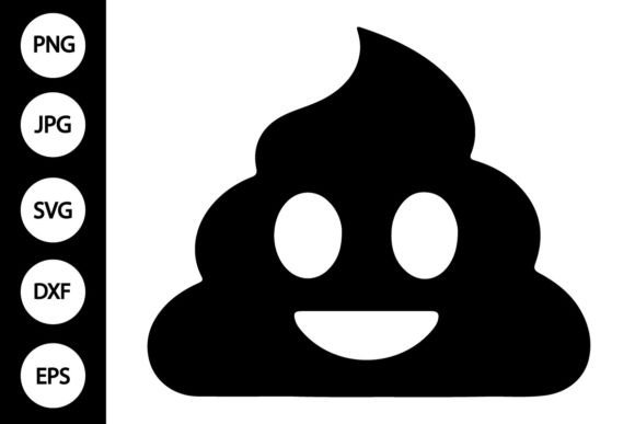 Download Silhouette Poop Emoji SVG - Silhouette Collection