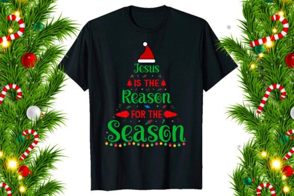 Download Christmas T-shirt Design Jesus is - Premium Bundle