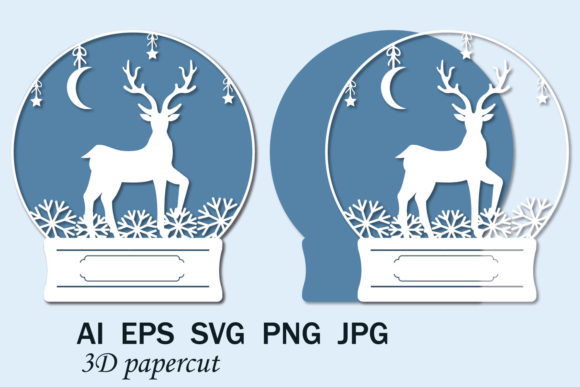 Download Snow Globe Christmas Reindeer SVG - Reindeer svg Collection